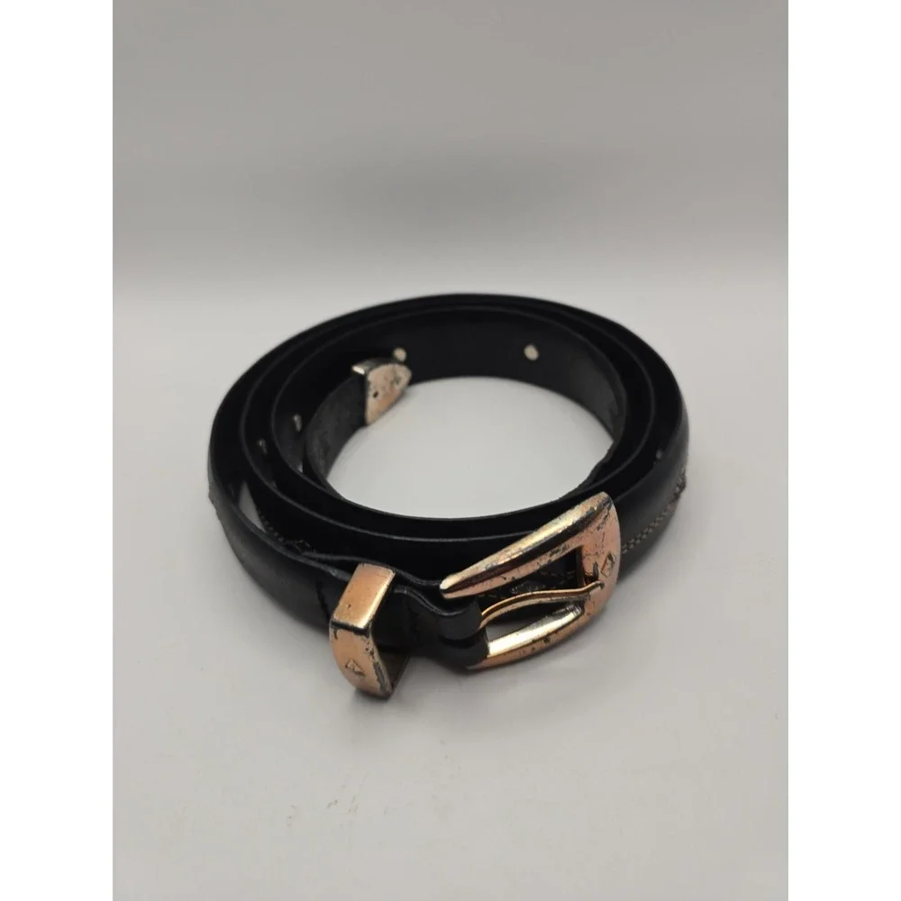 Brighton Womens Size 48 Black Leather Belt